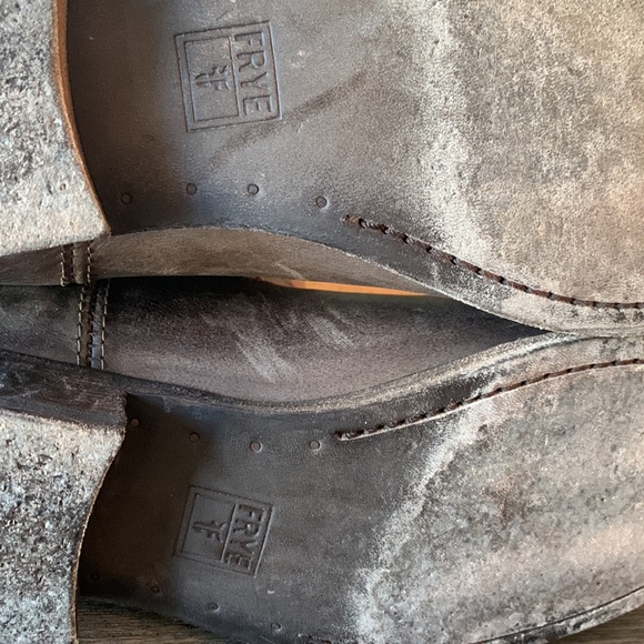 Frye Brown Distressed Melissa Button Boots - Picture 6 of 8